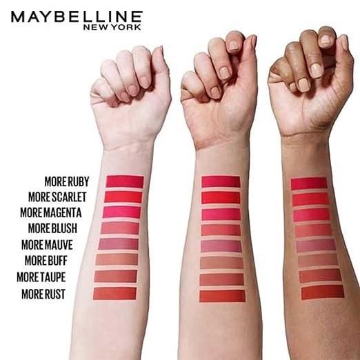 Maybelline New York Lipstick, Matte Finish, Bold Colour, Enriched With Jojoba Oil, Color Sensational Ultimattes, 599 , 1.7 g