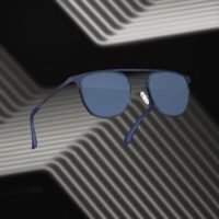 VINCENT CHASE EYEWEAR Unisex Round UV Protected Sunglasses Blue Frame Blue Lens (Medium) - Pack of 1 - Image 3