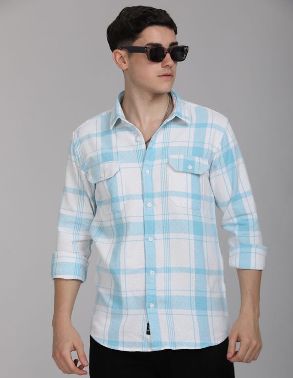 Stylofy Men Regular Fit Cotton Checks Full Sleeve Shirt