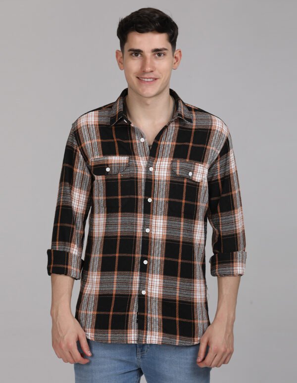 Stylofy Men Regular Fit Cotton Checks Full Sleeve Shirt