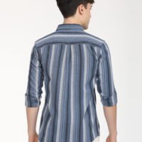 Men Striped Slim Fit Shirt Full Sleeve - Image 3