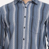 Men Striped Slim Fit Shirt Full Sleeve - Image 7