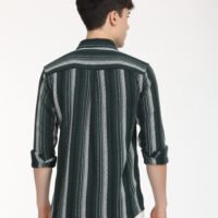 Men Striped Slim Fit Shirt Full Sleeve - Image 2