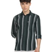 Men Striped Slim Fit Shirt Full Sleeve - Image 4