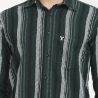 Men Striped Slim Fit Shirt Full Sleeve - Image 5