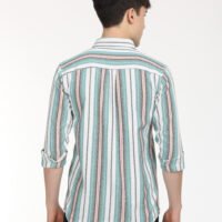 Men Striped Slim Fit Shirt Full Sleeve - Image 6