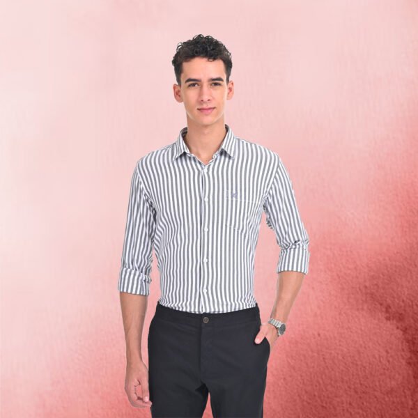 Stylofy Men Regular Fit Knitted Shirt with Full Sleeves