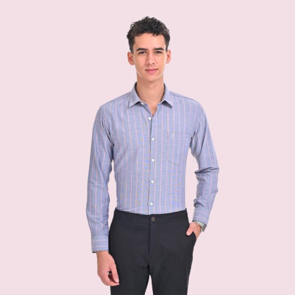 Stylofy Men Regular Fit Knitted Shirt with Full Sleeves