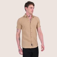 Stylofy Men Slim Fit Cotton Jute Half Sleeve Shirt - Image 3
