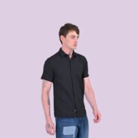 Stylofy Men Slim Fit Cotton Jute Half Sleeve Shirt - Image 3