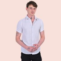 Stylofy Men Slim Fit Cotton Jute Half Sleeve Shirt - Image 4