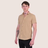 Stylofy Men Slim Fit Cotton Jute Half Sleeve Shirt - Image 4