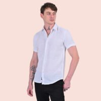 Stylofy Men Slim Fit Cotton Jute Half Sleeve Shirt - Image 5