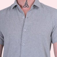 Stylofy Men Slim Fit Cotton Jute Half Sleeve Shirt - Image 5