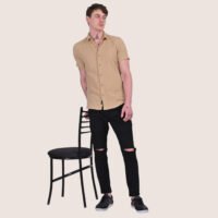 Stylofy Men Slim Fit Cotton Jute Half Sleeve Shirt - Image 6
