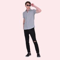Stylofy Men Slim Fit Cotton Jute Half Sleeve Shirt - Image 6
