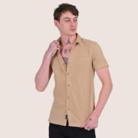 Stylofy Men Slim Fit Cotton Jute Half Sleeve Shirt - Image 7