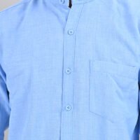 Stylofy Men's Solid Slim Fit Full Sleeve Mandarin Collar Button Cuff Shirt - Image 4