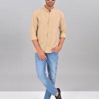 Stylofy Men's Solid Slim Fit Full Sleeve Mandarin Collar Button Cuff Shirt - Image 6