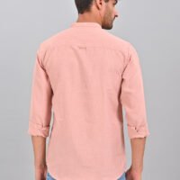 Stylofy Men's Solid Slim Fit Full Sleeve Mandarin Collar Button Cuff Shirt - Image 2