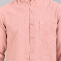 Stylofy Men's Solid Slim Fit Full Sleeve Mandarin Collar Button Cuff Shirt - Image 5