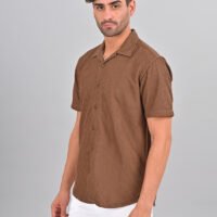 Stylofy Men Regular Fit Knitted Shirt with Short Sleeves - Image 4