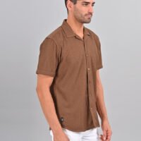 Stylofy Men Regular Fit Knitted Shirt with Short Sleeves - Image 5