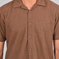Stylofy Men Regular Fit Knitted Shirt with Short Sleeves - Image 6