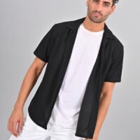 Stylofy Men Regular Fit Knitted Shirt with Short Sleeves - Image 3