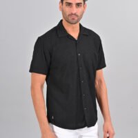 Stylofy Men Regular Fit Knitted Shirt with Short Sleeves - Image 5