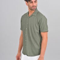 Stylofy Men Regular Fit Knitted Shirt with Short Sleeves - Image 4