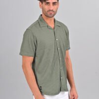 Stylofy Men Regular Fit Knitted Shirt with Short Sleeves - Image 5