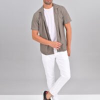 Stylofy Men Regular Fit Knitted Shirt with Short Sleeves - Image 7