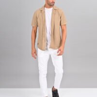 Stylofy Men Regular Fit Knitted Shirt with Short Sleeves - Image 2