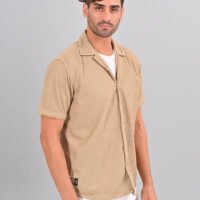 Stylofy Men Regular Fit Knitted Shirt with Short Sleeves - Image 5
