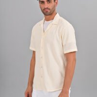 Stylofy Men Regular Fit Knitted Shirt with Short Sleeves - Image 4