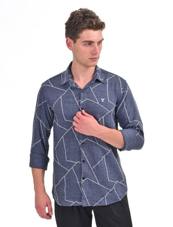 Stylofy Men printed long sleeve shirt