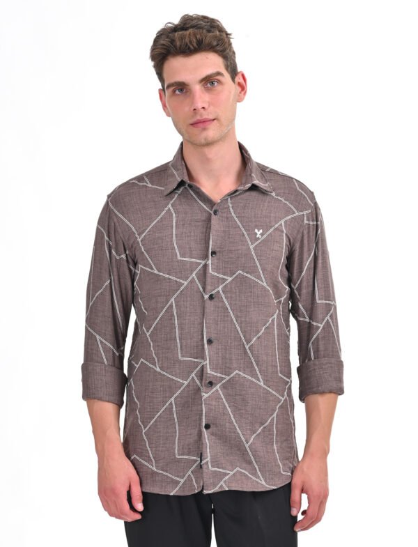 Stylofy Men printed long sleeve shirt