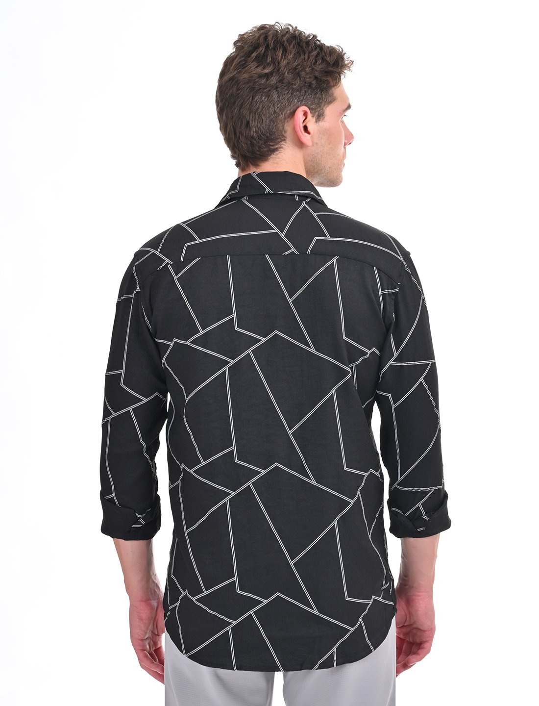 Stylofy Men printed long sleeve shirt