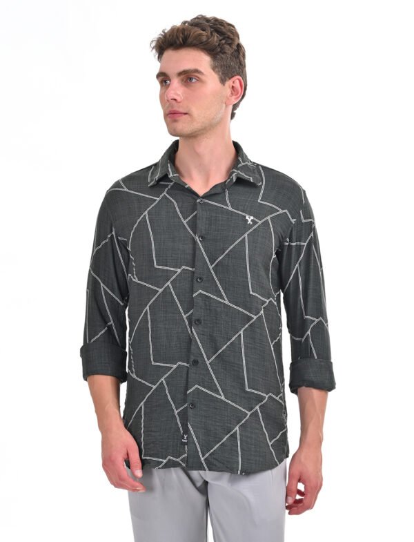 Stylofy Men printed long sleeve shirt