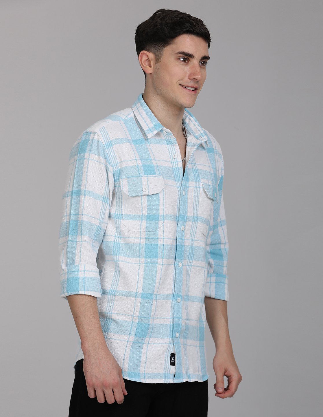 Stylofy Men Regular Fit Cotton Checks Full Sleeve Shirt