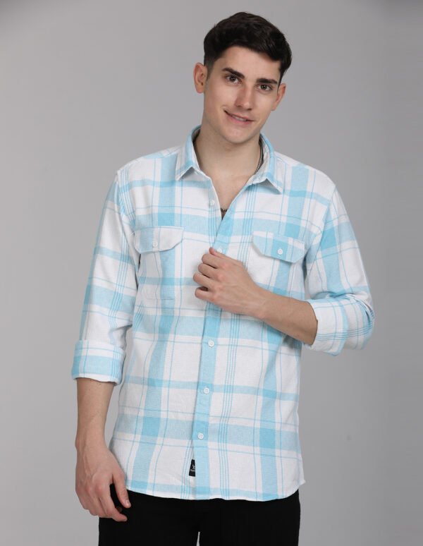 Stylofy Men Regular Fit Cotton Checks Full Sleeve Shirt