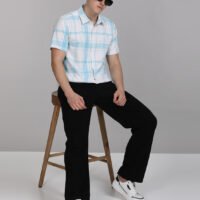 Stylofy Men Regular Fit Cotton Checks Half Sleeve Shirt - Image 6