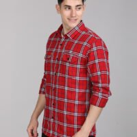 Stylofy Men Regular Fit Cotton Checks Full Sleeve Shirt - Image 3