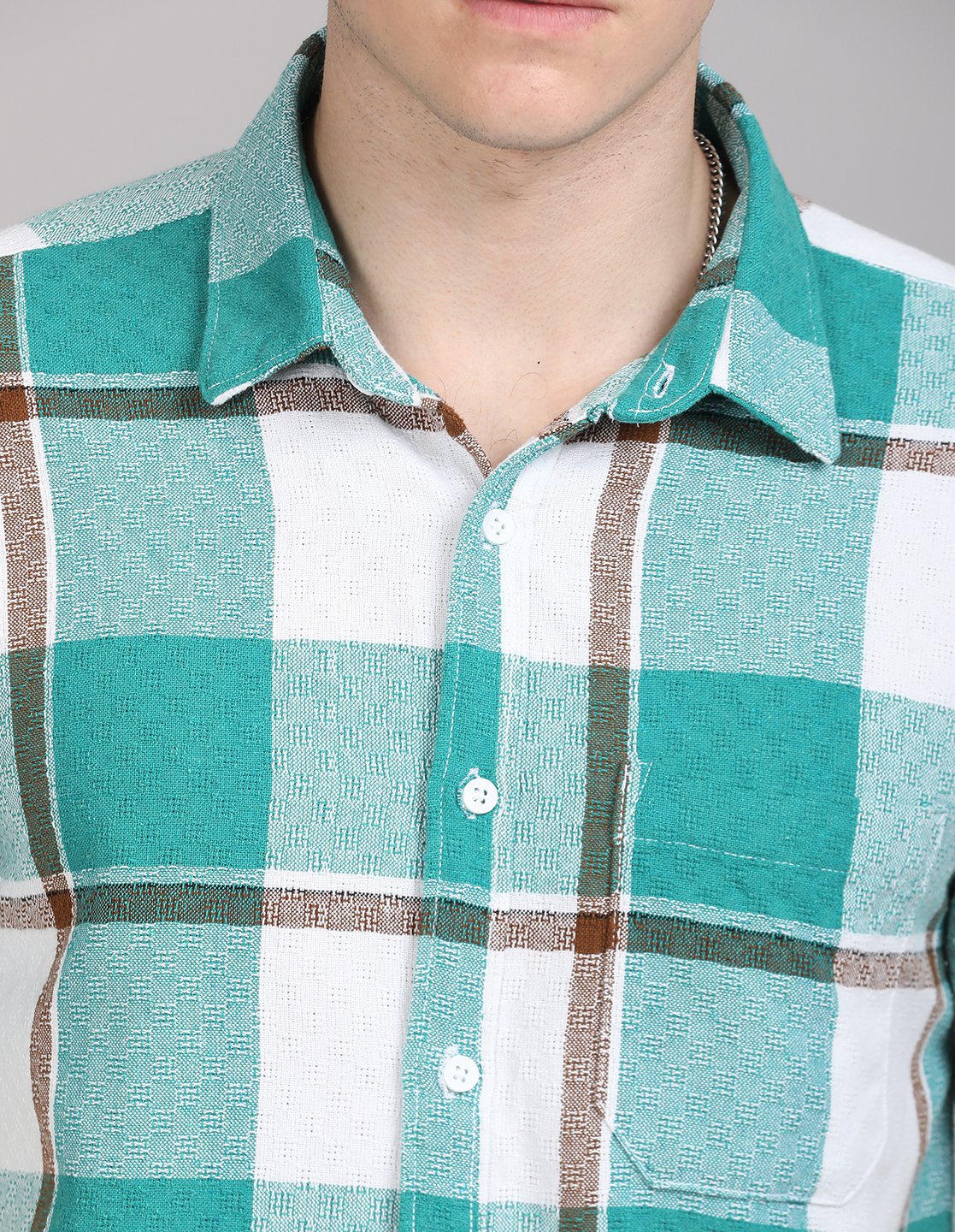 Stylofy Men Regular Fit Cotton Checks Half Sleeve Shirt