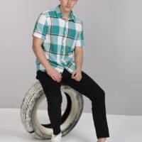 Stylofy Men Regular Fit Cotton Checks Half Sleeve Shirt - Image 4