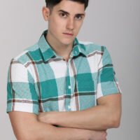 Stylofy Men Regular Fit Cotton Checks Half Sleeve Shirt - Image 5
