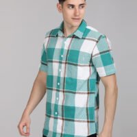 Stylofy Men Regular Fit Cotton Checks Half Sleeve Shirt - Image 6