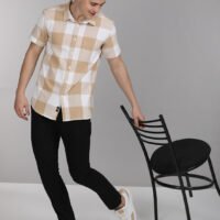 Stylofy Men Regular Fit Cotton Checks Half Sleeve Shirt - Image 4