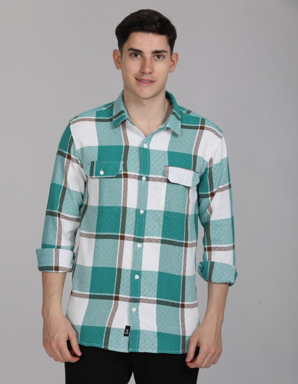 Stylofy Men Regular Fit Cotton Checks Full Sleeve Shirt